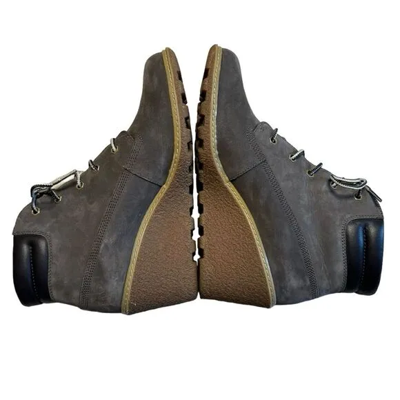 Timberland Women's Suede Gray Earthkeepers Amston Wedge Booties Size 9.5