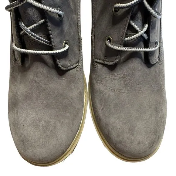 Timberland Women's Suede Gray Earthkeepers Amston Wedge Booties Size 9.5