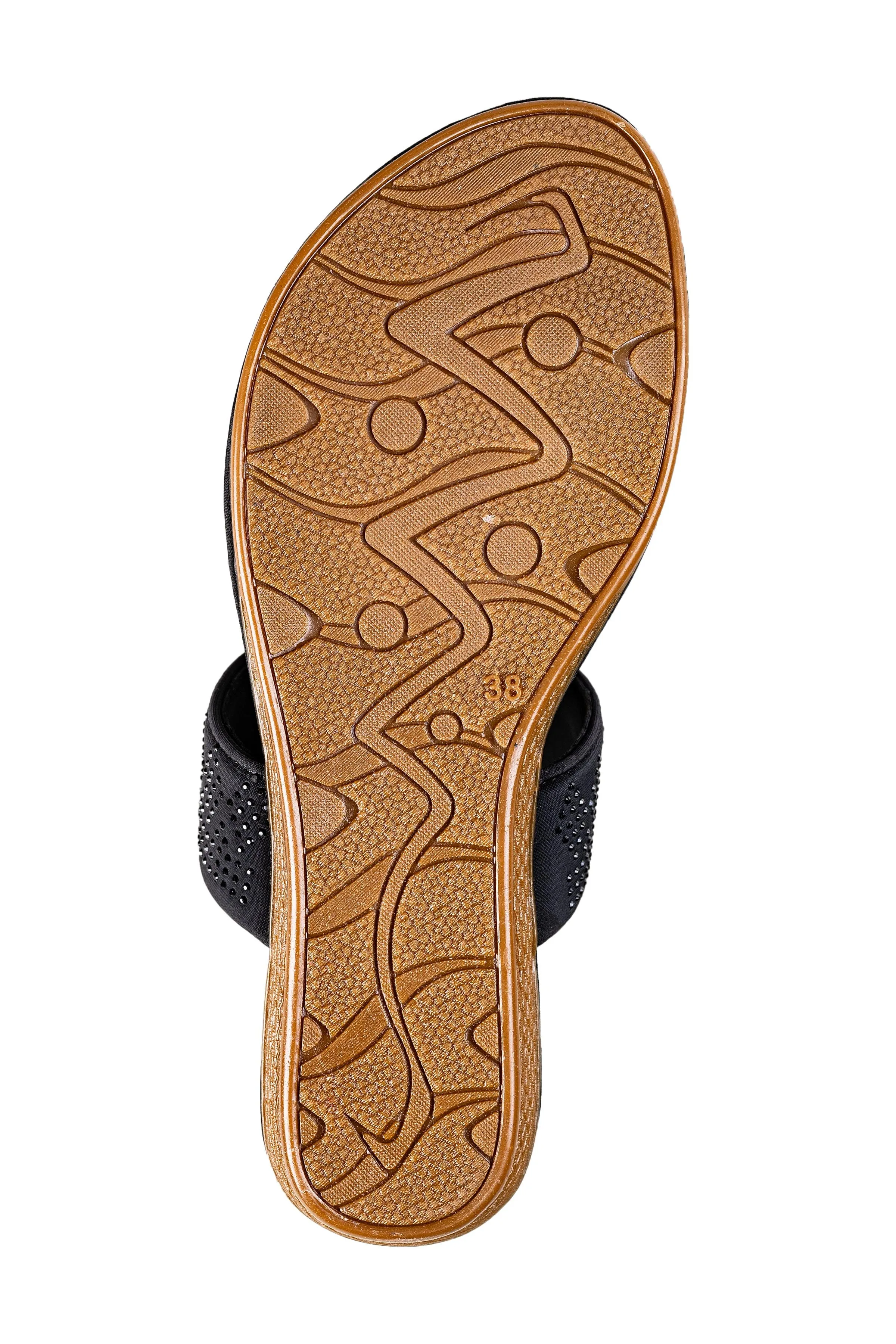 Titas Ladies Black Chappal