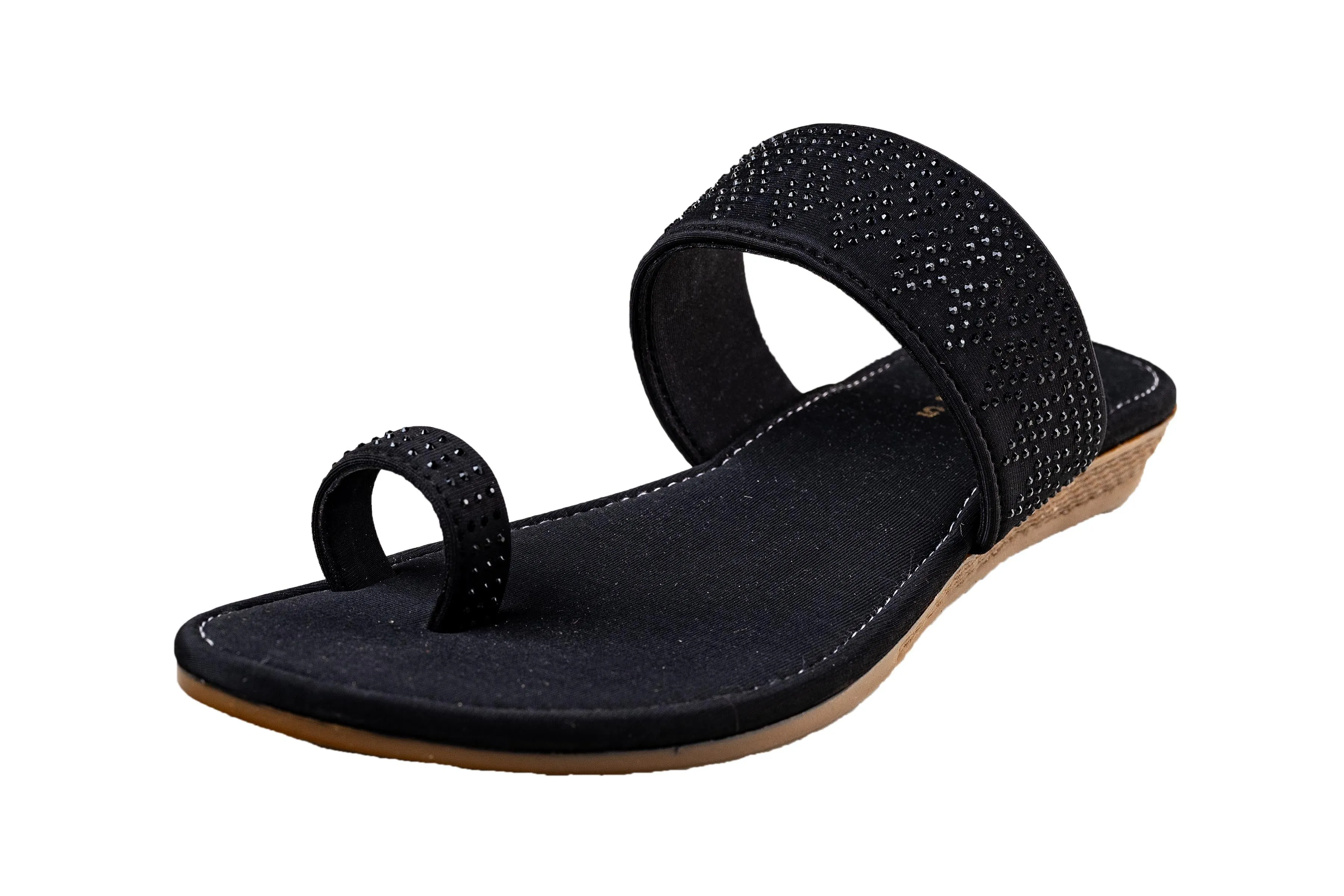Titas Ladies Black Chappal