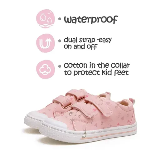 Toddler Boys and Girls Sneakers Kids Shoes Pink Hearts - Kkomforme