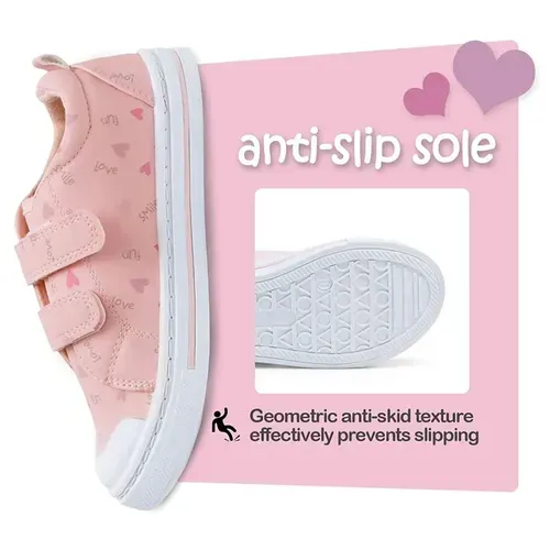 Toddler Boys and Girls Sneakers Kids Shoes Pink Hearts - Kkomforme