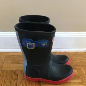 Toddler Kids Hunter Rain Boots Blue &amp; Red Size 10