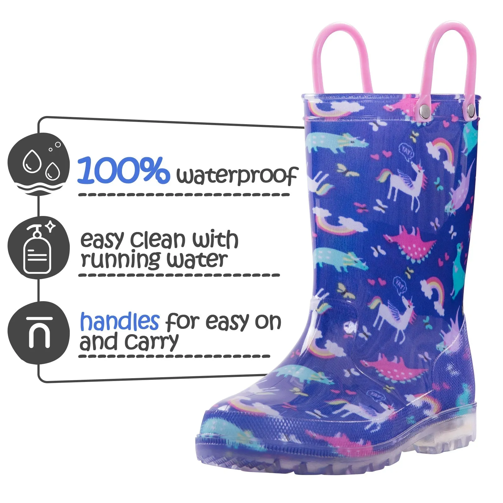 Toddler Light Up Rain Boots