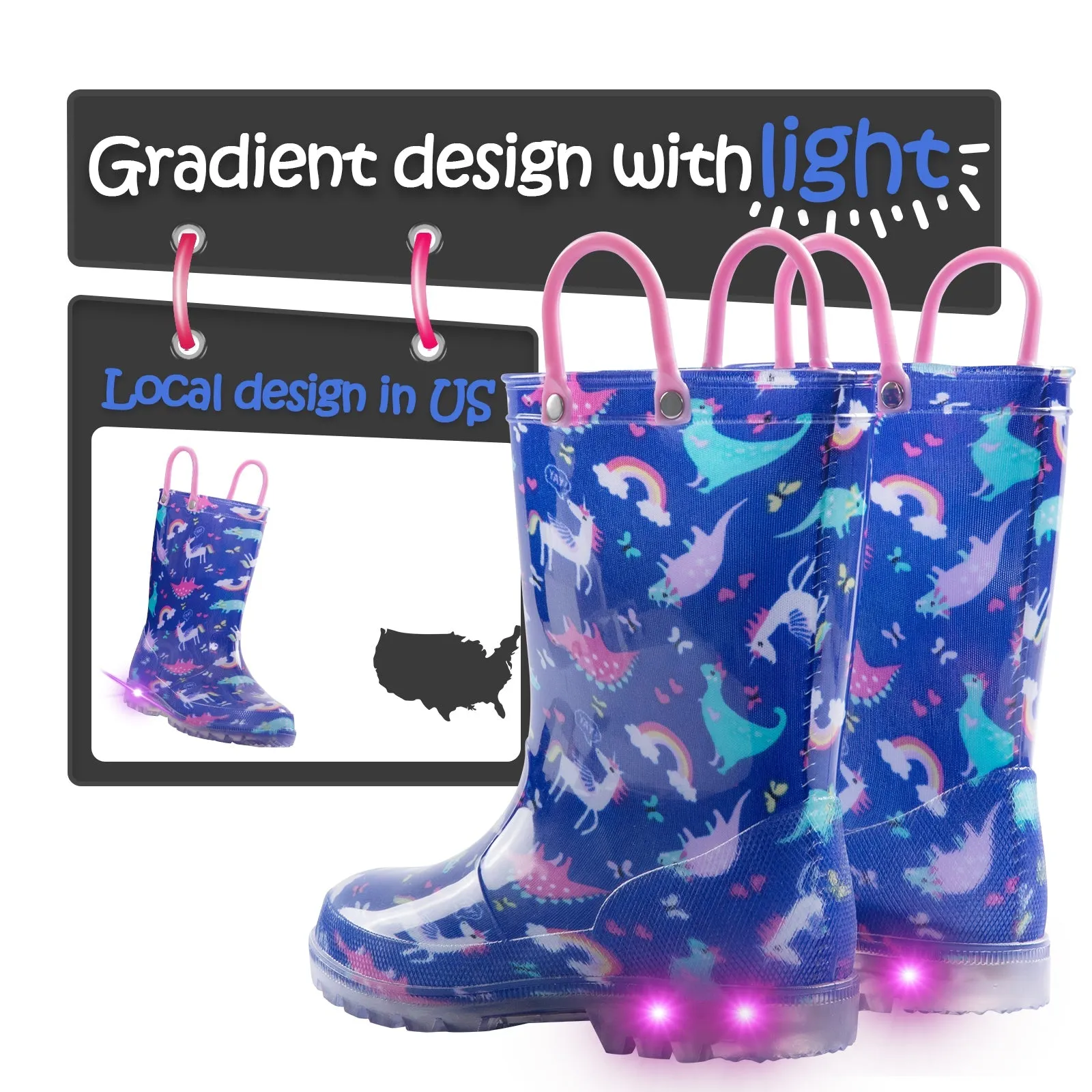 Toddler Light Up Rain Boots