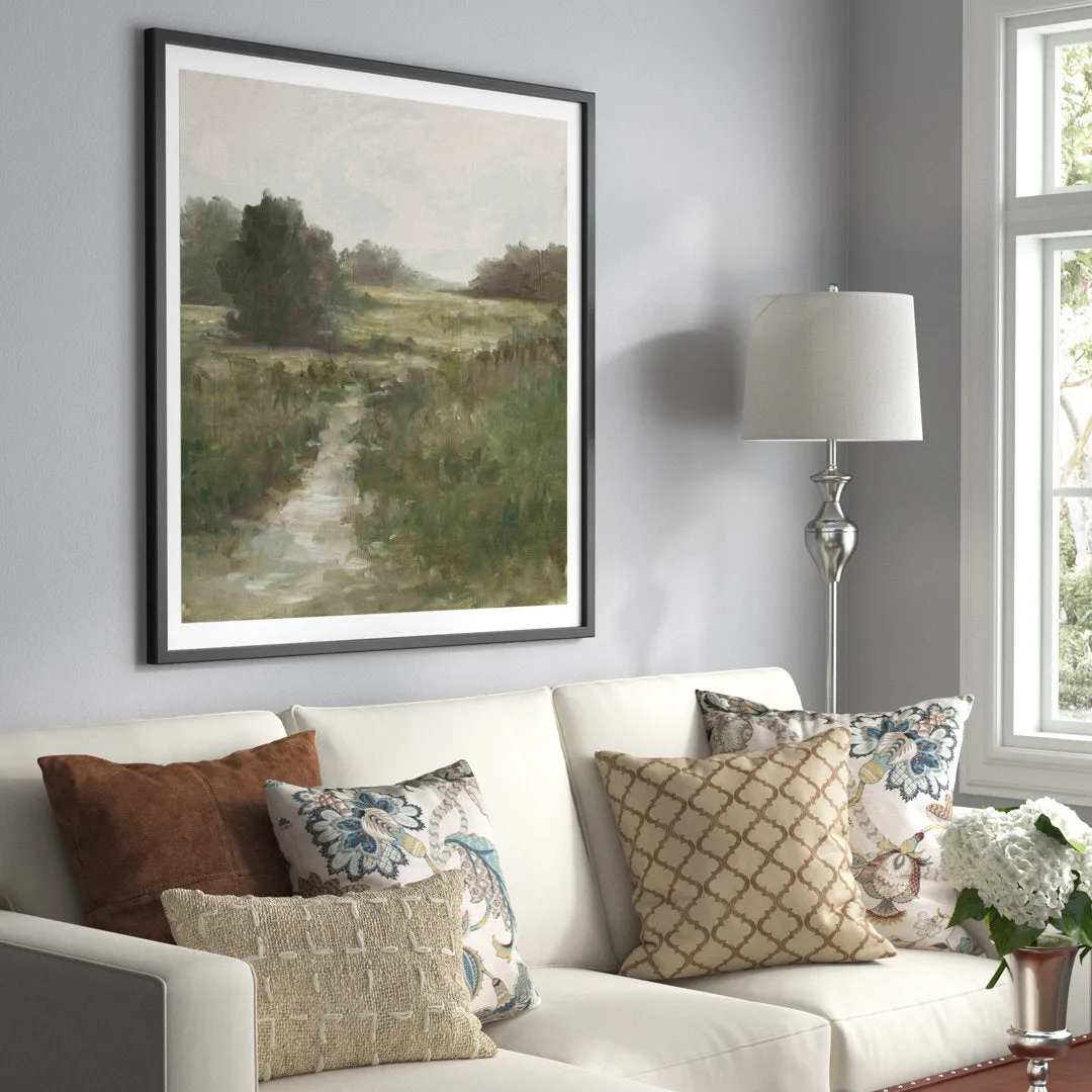 Tranquil Fen I by Ethan Harper - Picture Frame Painting Print Three Posts™ Frame Color: Pattern Silver Size: 48"H x 32"W