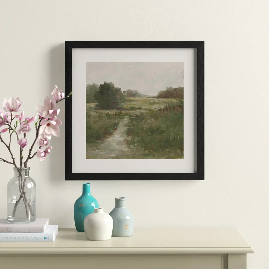 Tranquil Fen I by Ethan Harper - Picture Frame Painting Print Three Posts™ Frame Color: Pattern Silver Size: 48"H x 32"W