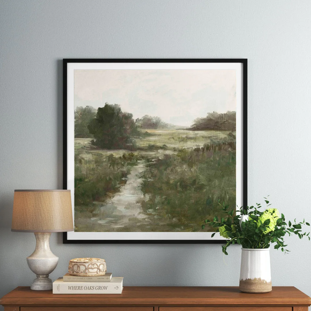 Tranquil Fen I by Ethan Harper - Picture Frame Painting Print Three Posts™ Frame Color: Pattern Silver Size: 48"H x 32"W