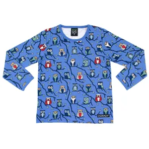 Tree Owl Long Sleeve Shirt in Nautic