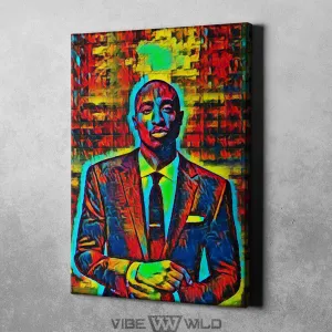 Tupac 2Pac Canvas Wall Art Abstract Colors