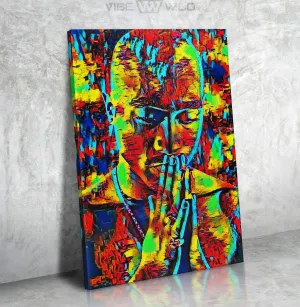 Tupac 2Pac Praying Colors Canvas Wall Art