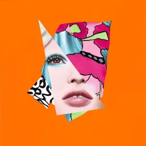 Unicorn Decadence - Abstract portrait Art - Vanity Pop - Collage Portrait - Original Acrylic Painting & Wall Decor - Vakseen Art