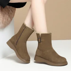 Velvet Padded Thick Snow Boots
