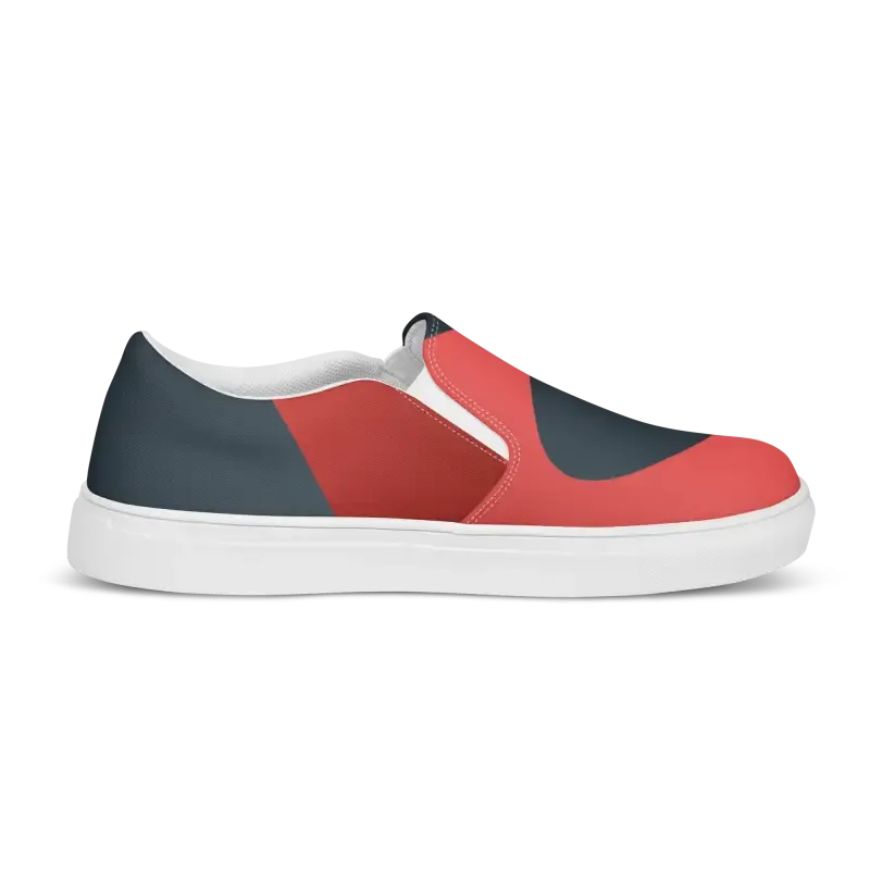 Vibrant Mens Canvas Shoes Bold Blue Pattern