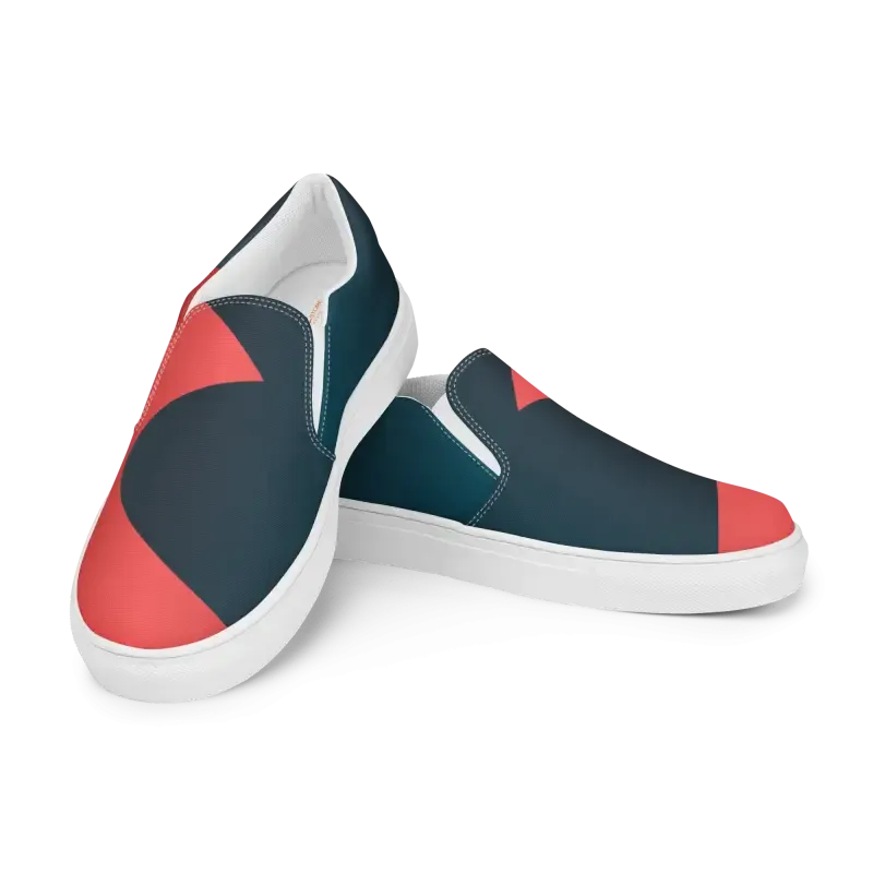 Vibrant Mens Canvas Shoes Bold Blue Pattern