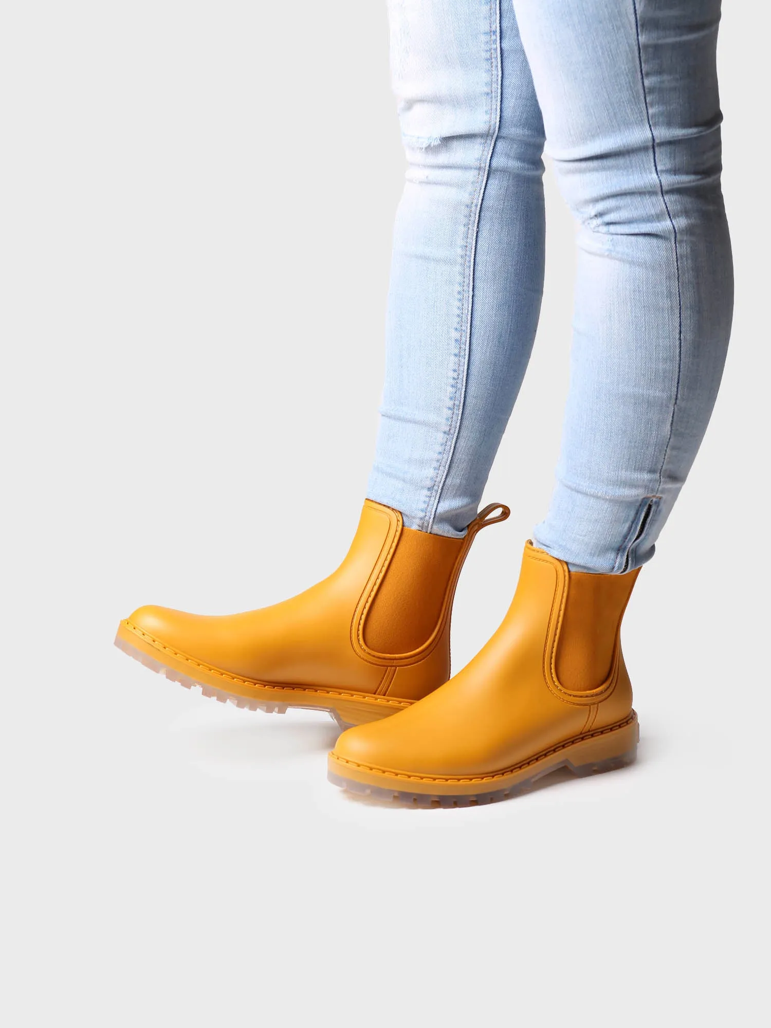 Women's Chelsea-style Waterproof Ankle boot in Ocre - CONEY