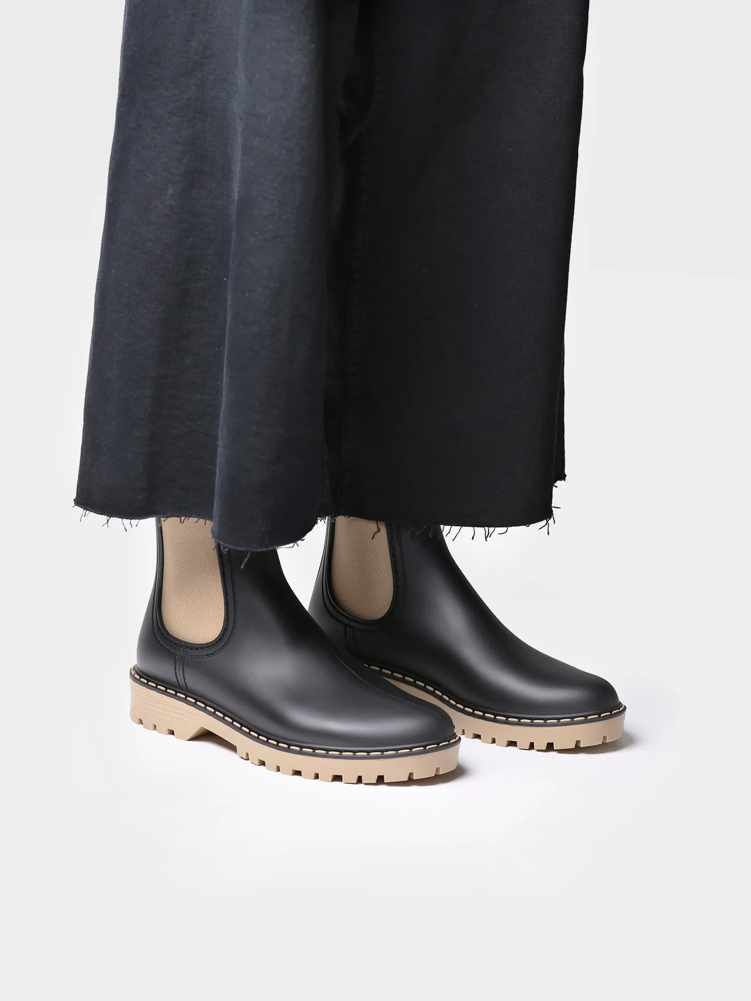 Women's rain Ankle boot in Beige - CAVOUR