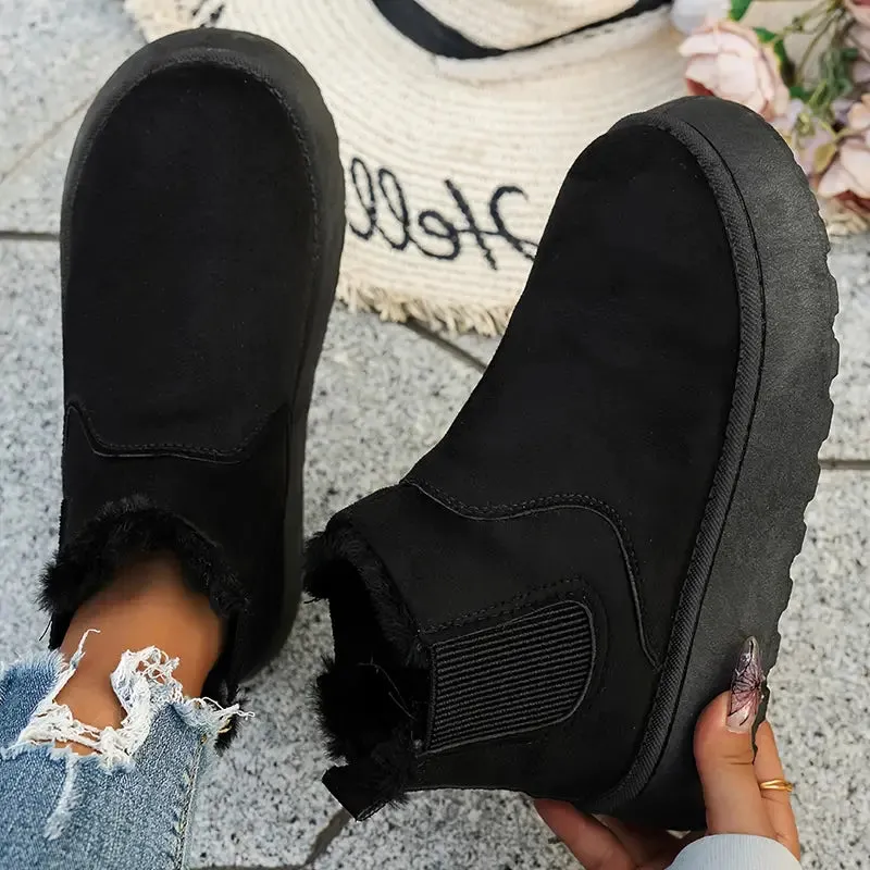 Women's Snow Boots with Plush Faux Fur Lining