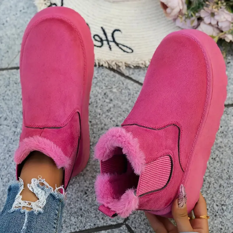 Women's Snow Boots with Plush Faux Fur Lining