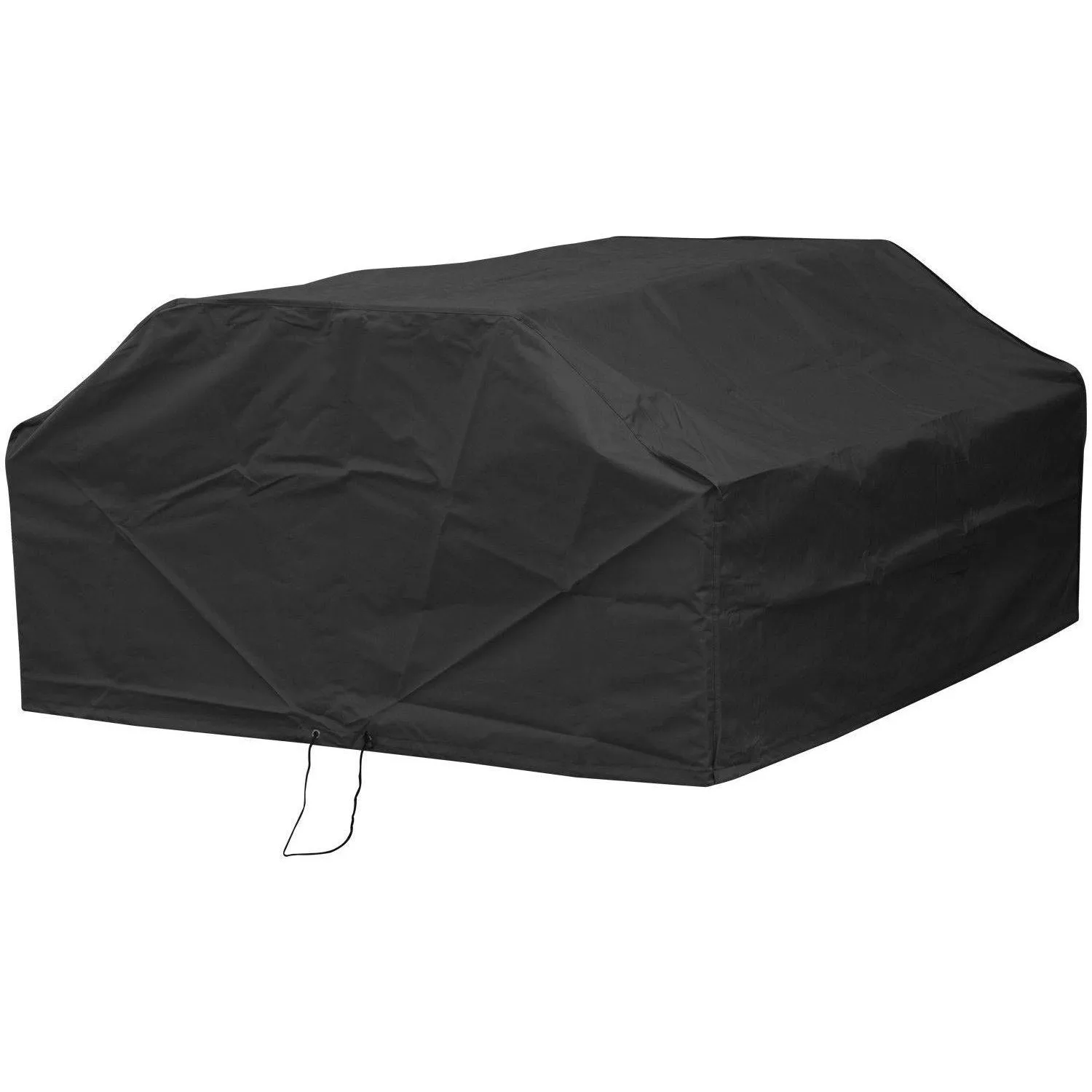 Woodside Black Waterproof Outdoor 6 Seater Square Picnic Table Cover