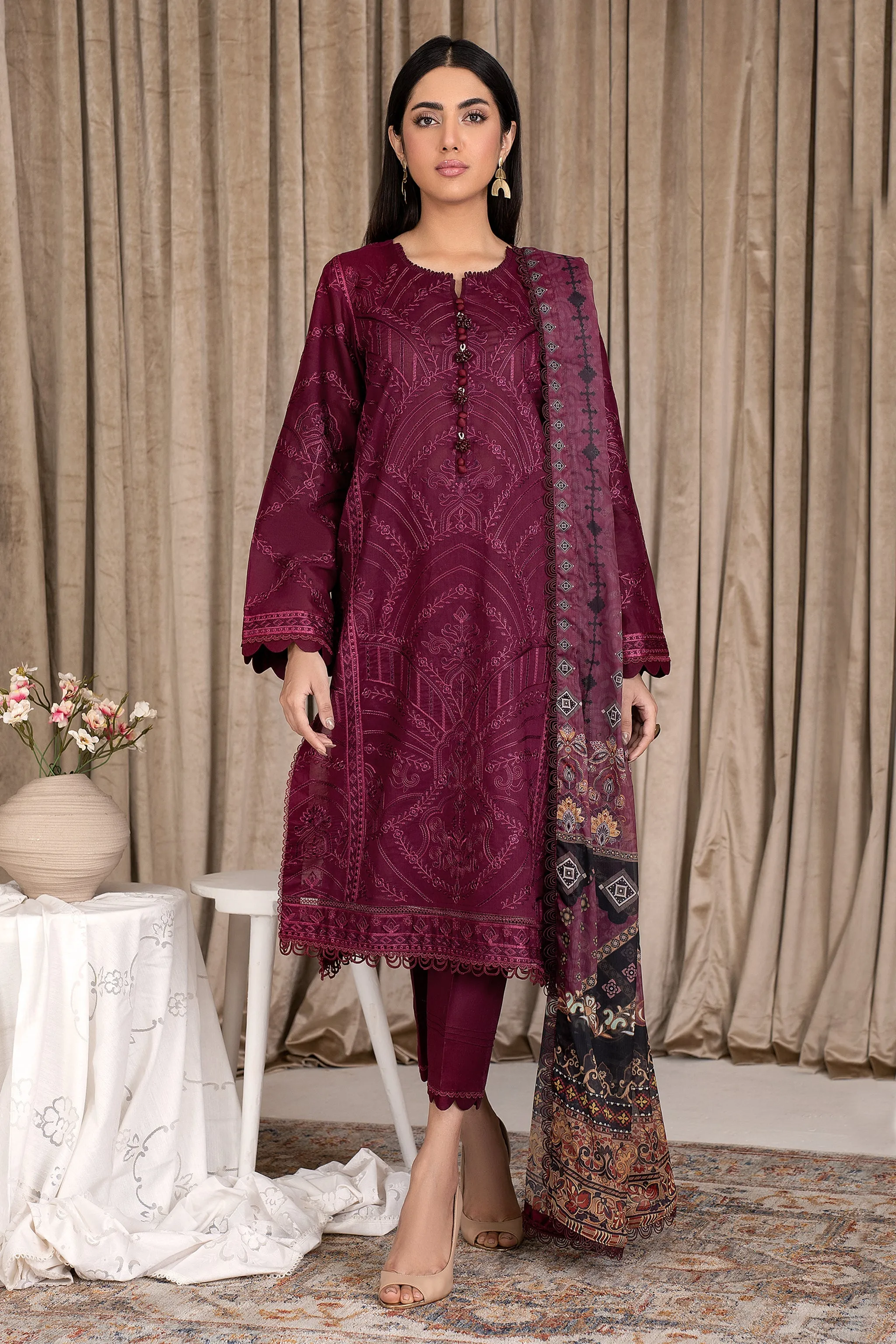 ZEL 01 Rose Wood| Zarif Unstitched Lawn | Eid Ul Adha Collection23