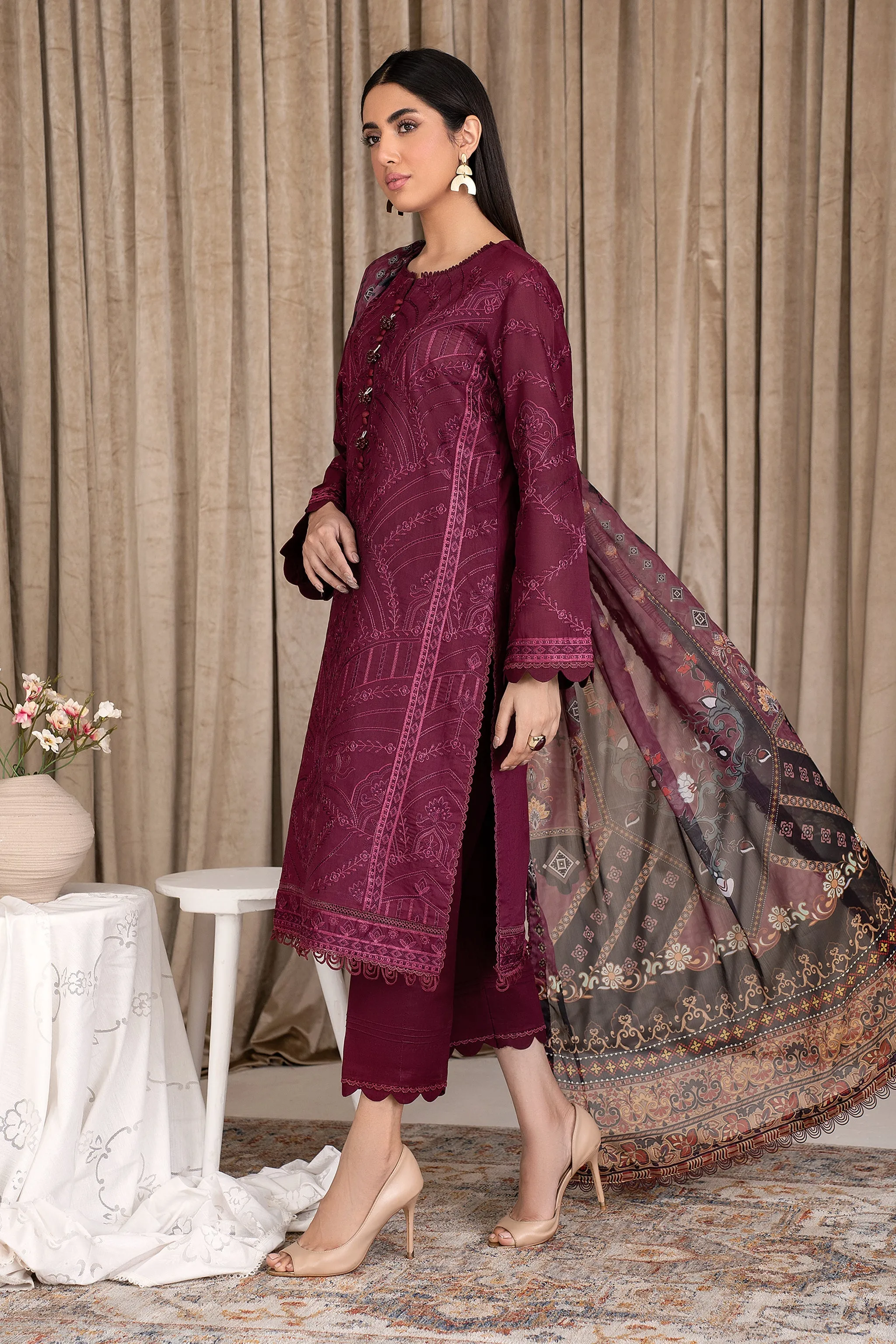 ZEL 01 Rose Wood| Zarif Unstitched Lawn | Eid Ul Adha Collection23